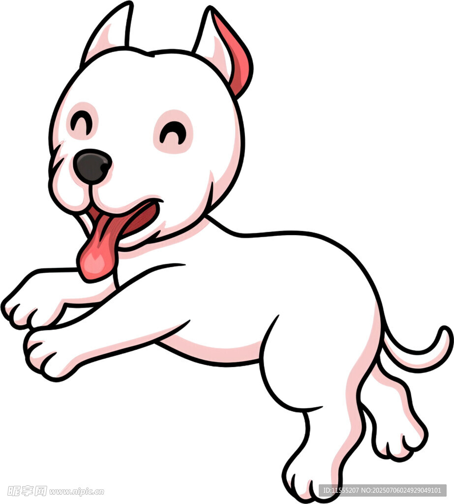 跳跃的可爱小白狗