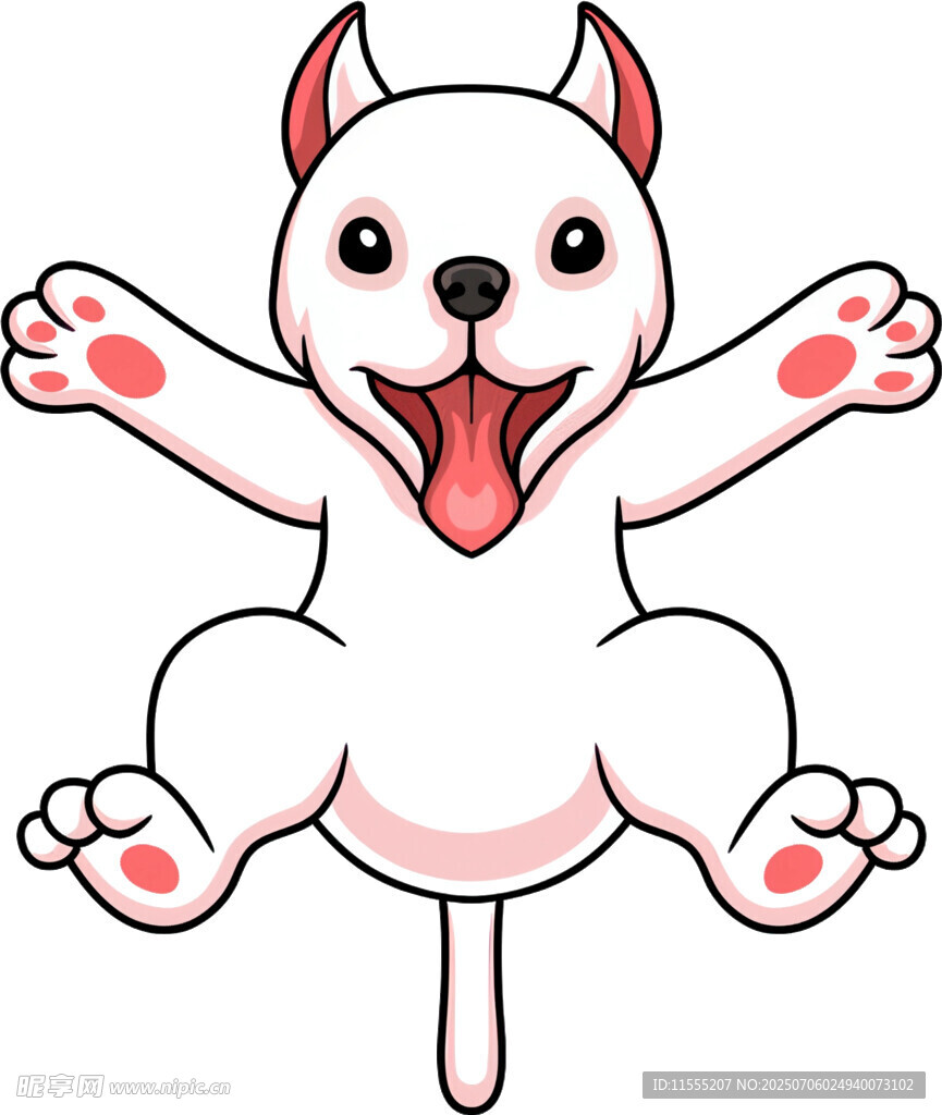 可爱小狗开心坐立