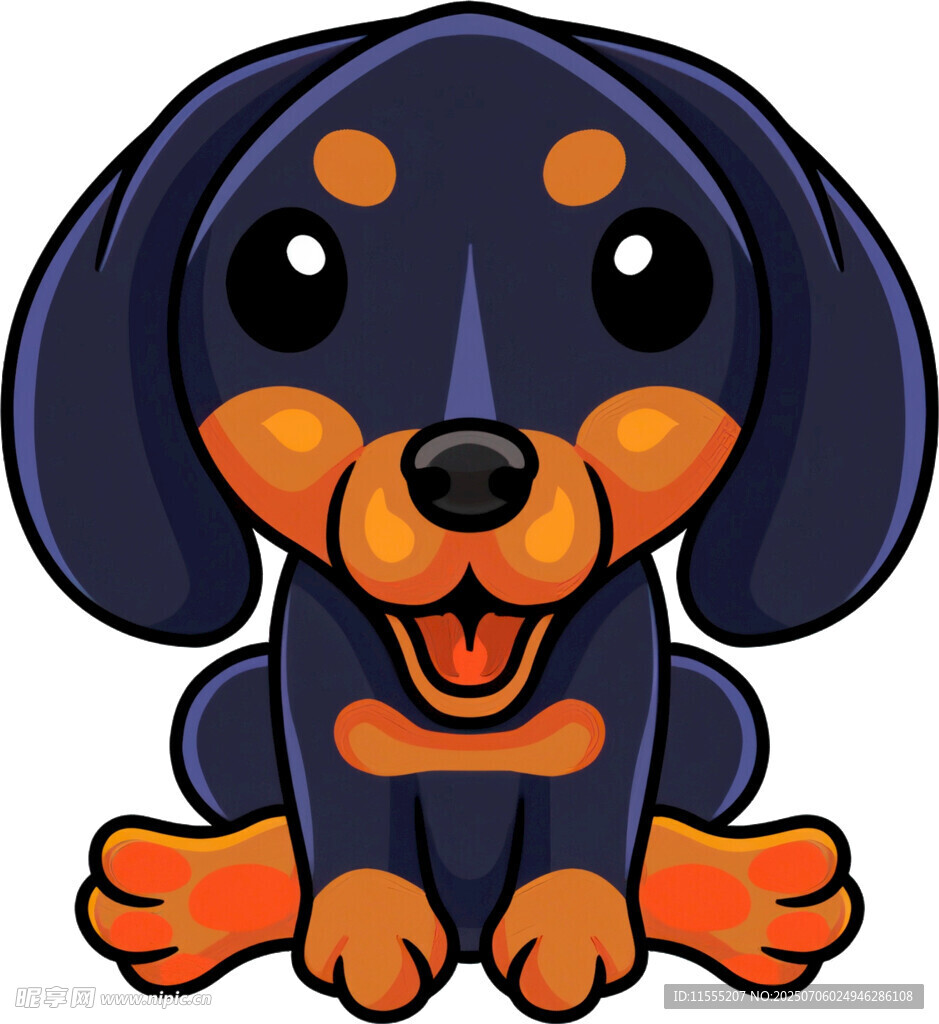 可爱卡通腊肠犬形象