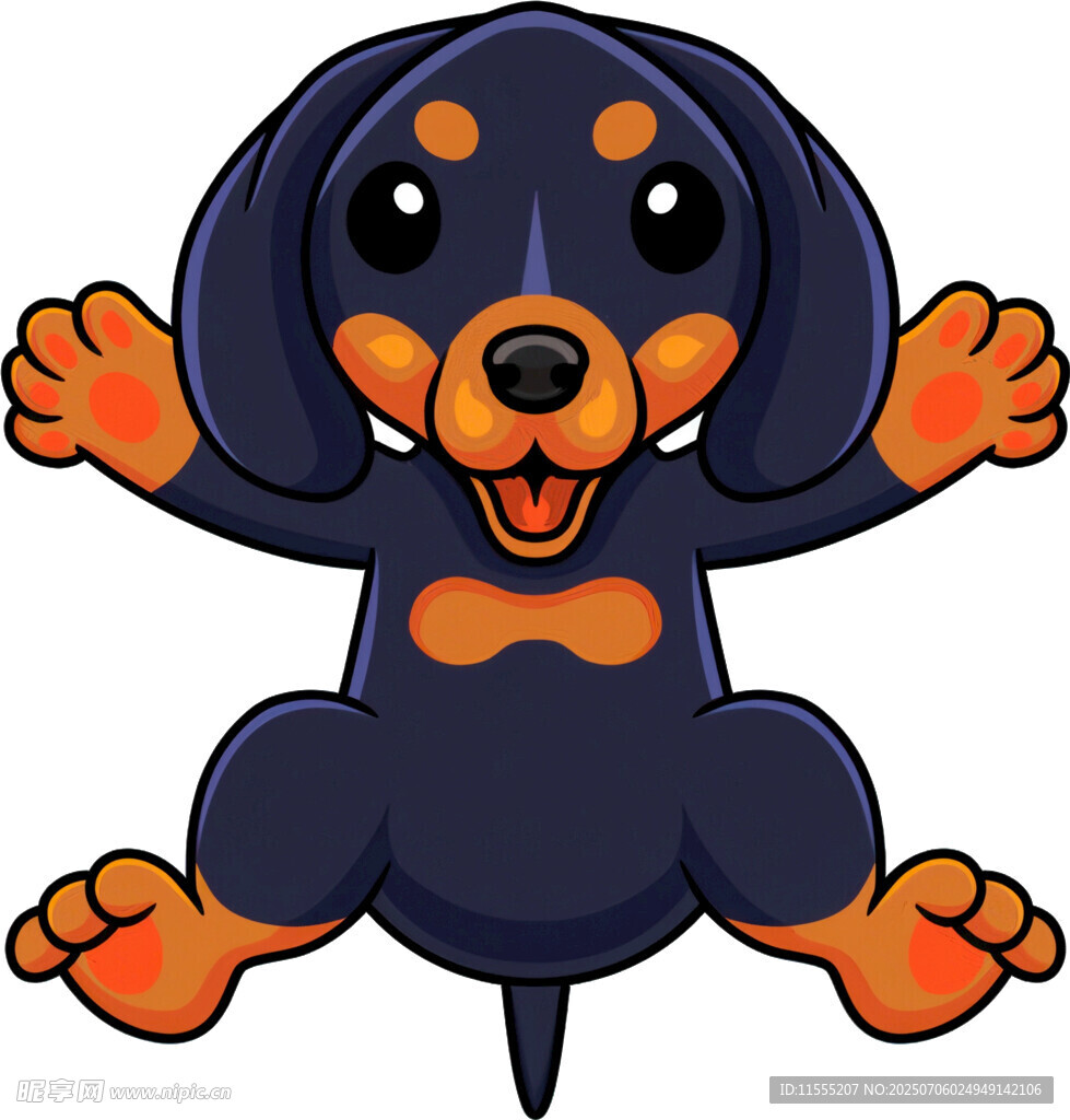 可爱腊肠犬卡通形象