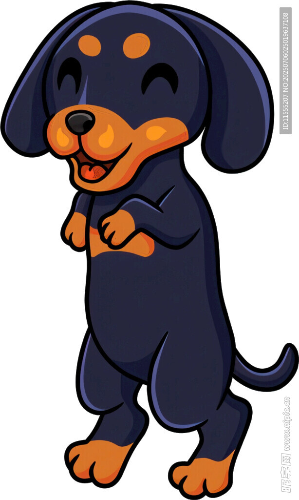 可爱卡通腊肠犬形象