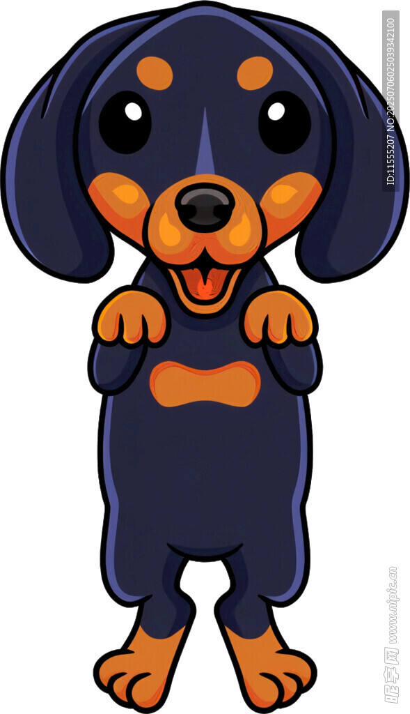 可爱腊肠犬卡通形象