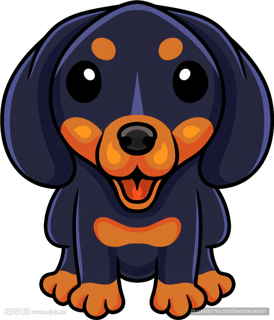 可爱卡通腊肠犬形象