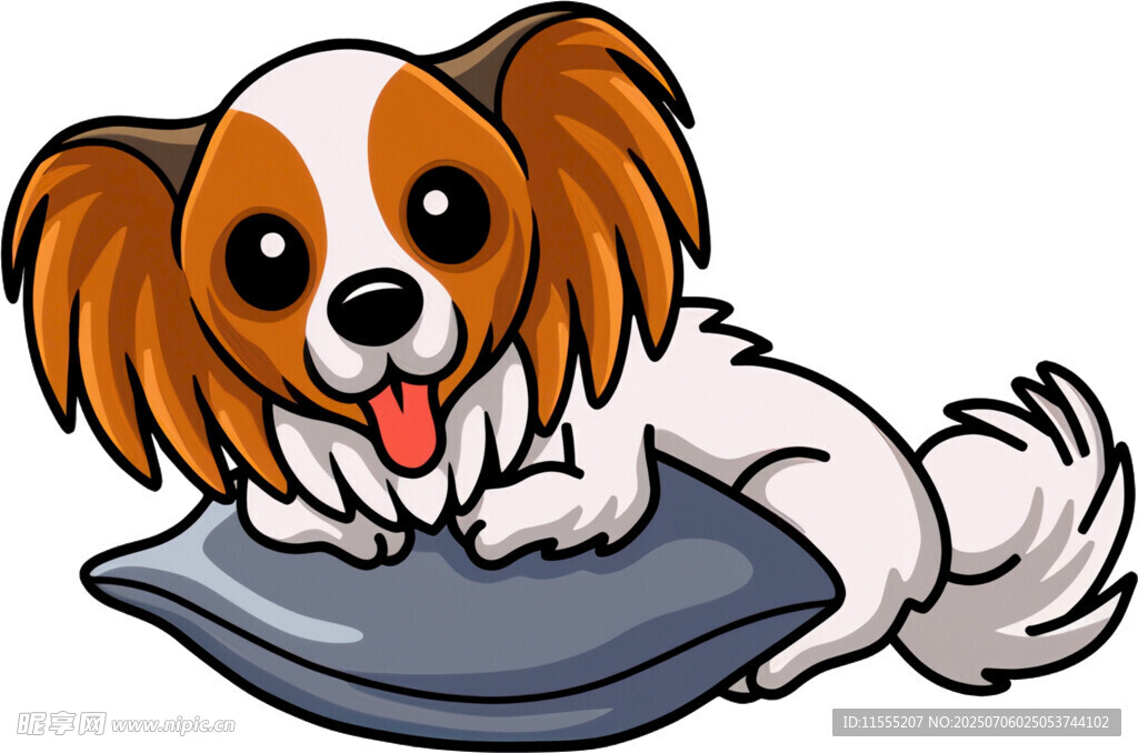 趴着的可爱小狗