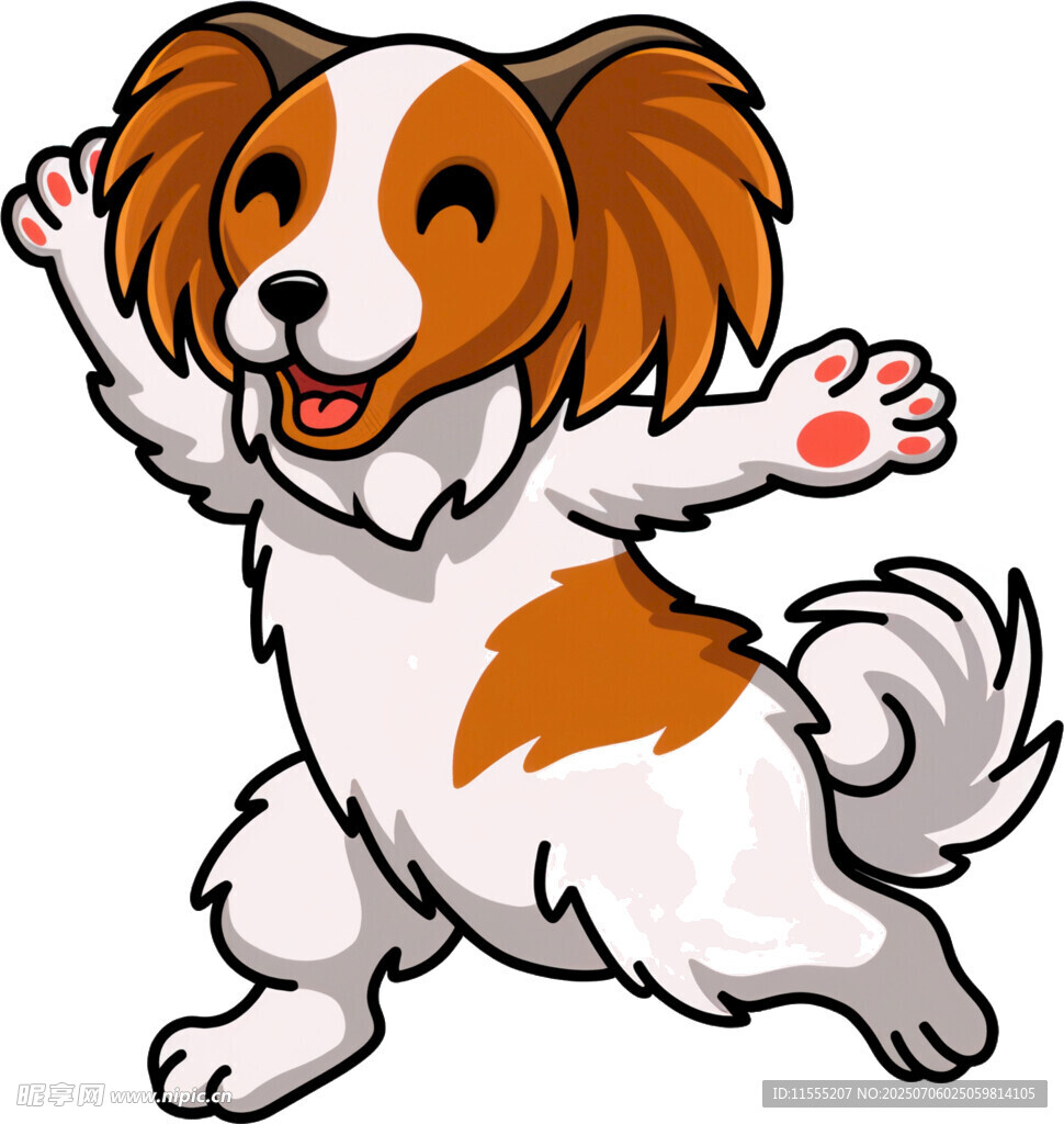 欢快跳跃的小狗