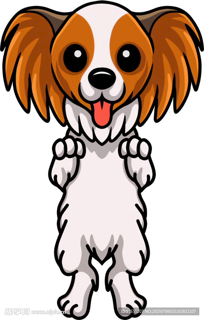 可爱站立小狗卡通形象