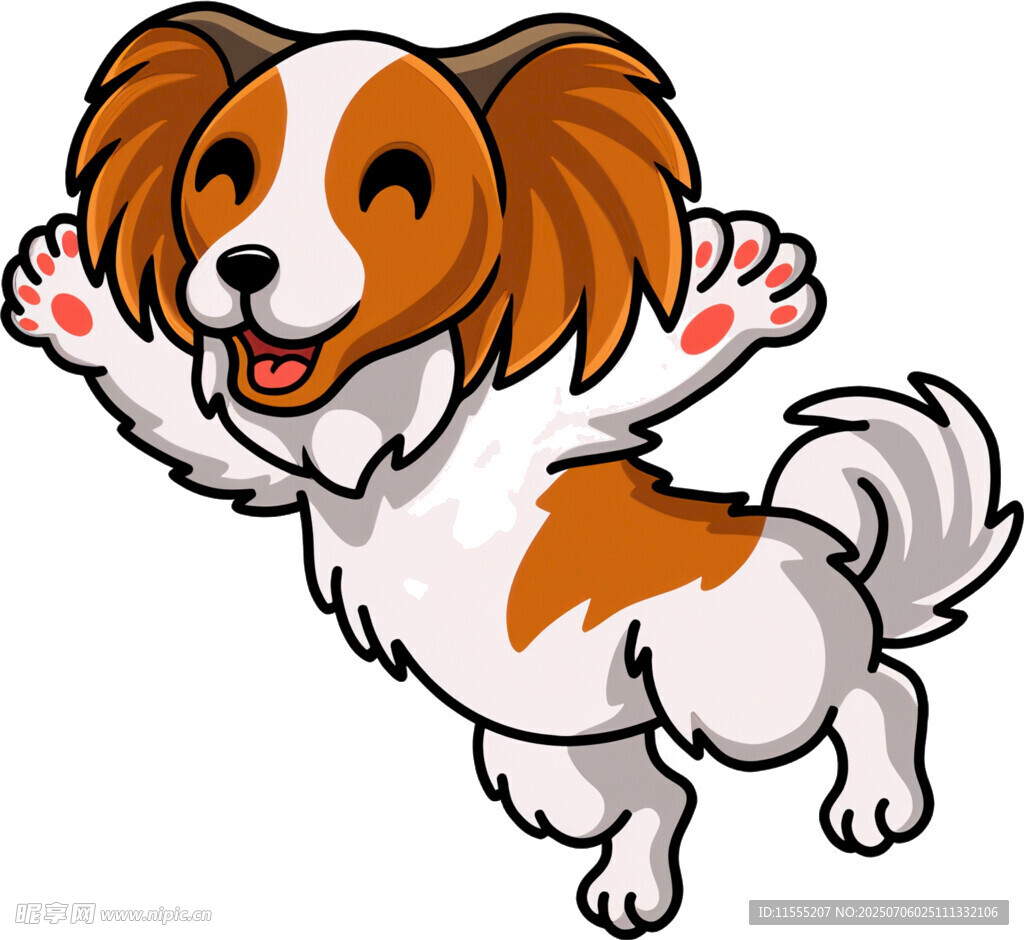 欢快跳跃的小狗