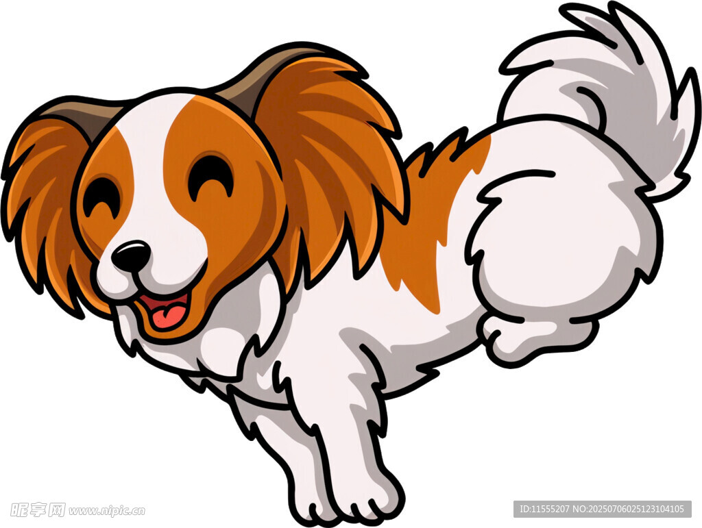 可爱小猎犬欢快奔跑