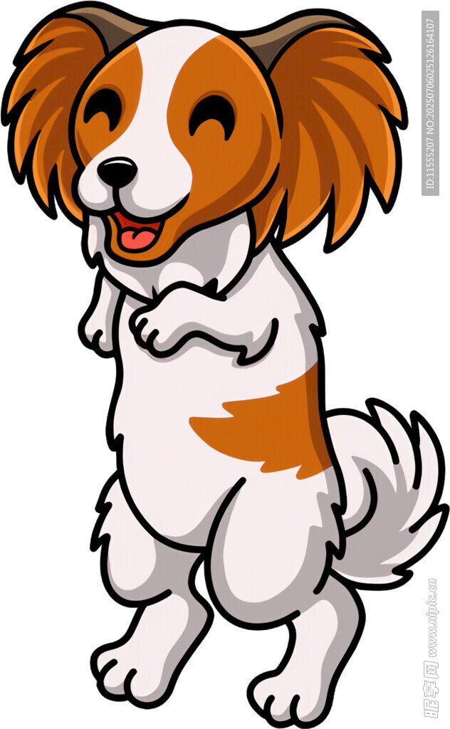可爱站立小狗卡通形象