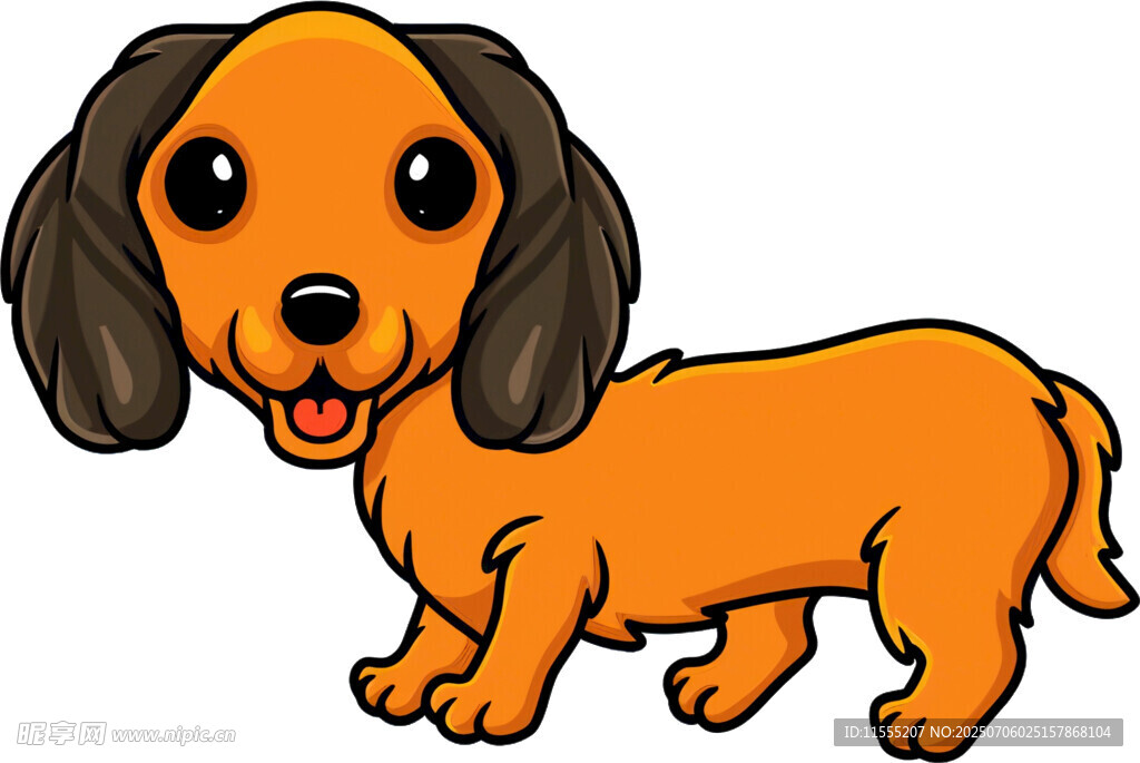 可爱腊肠犬卡通形象