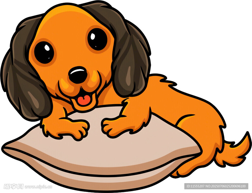 趴着的可爱小狗