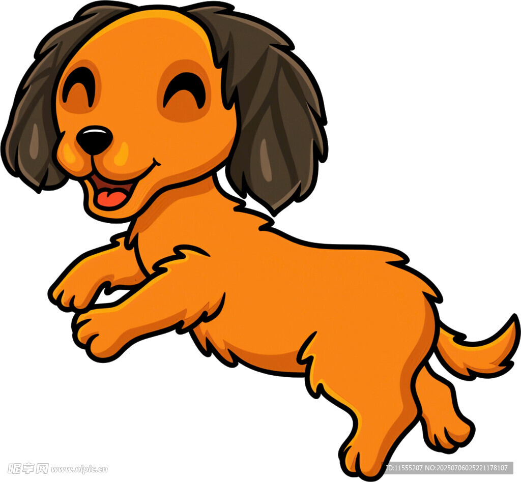 跳跃的可爱小狗