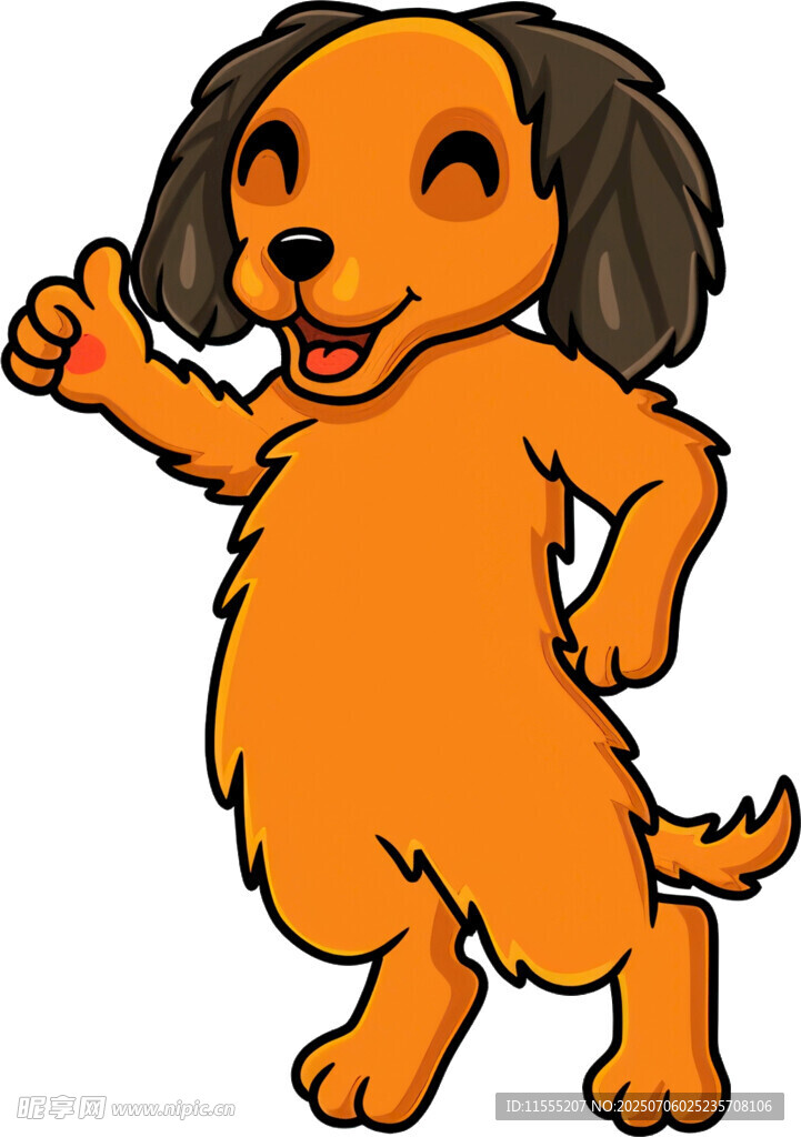 可爱小狗开心打招呼