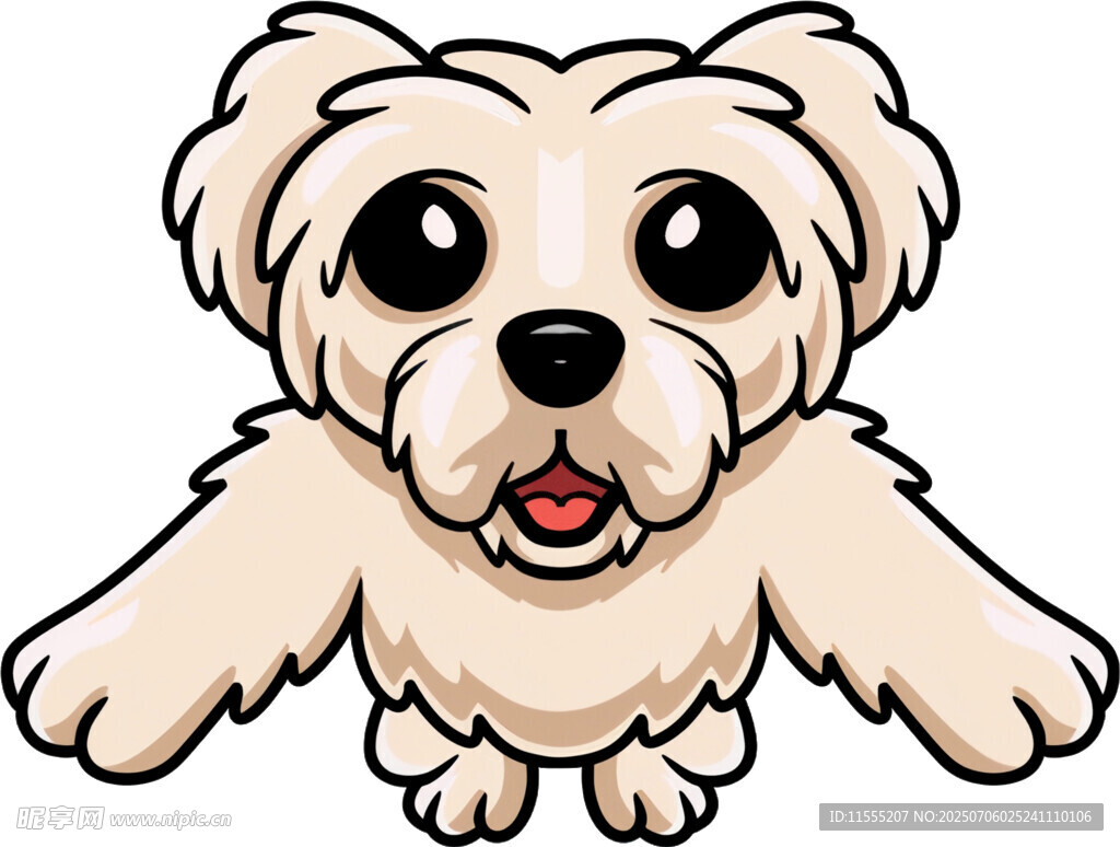 可爱小狗张开双臂