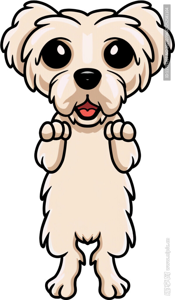 可爱小狗站立卖萌