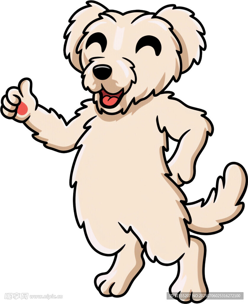 可爱小狗竖大拇指