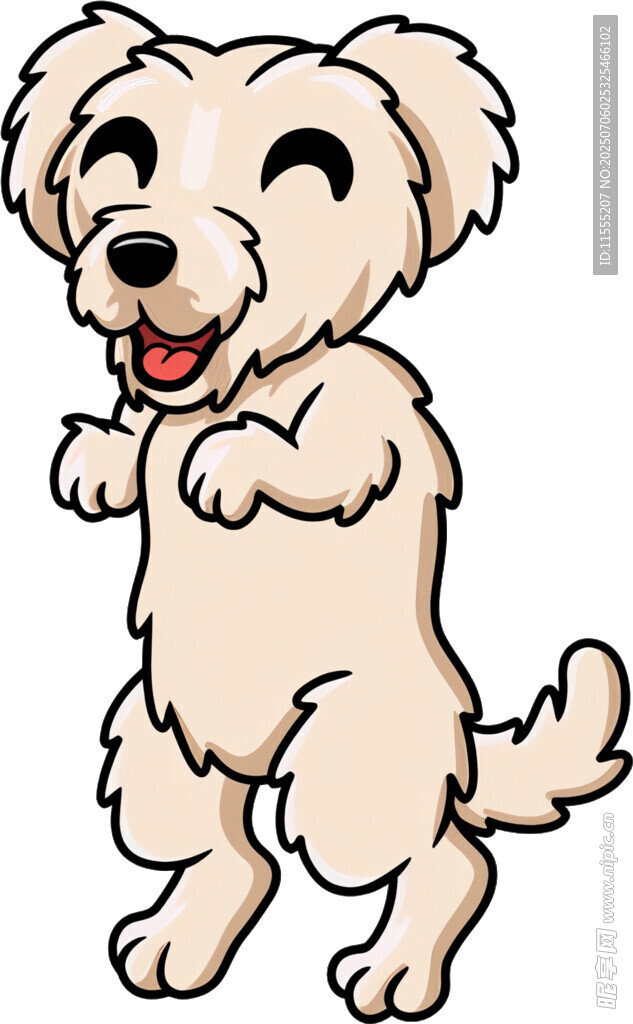 站立的可爱小狗