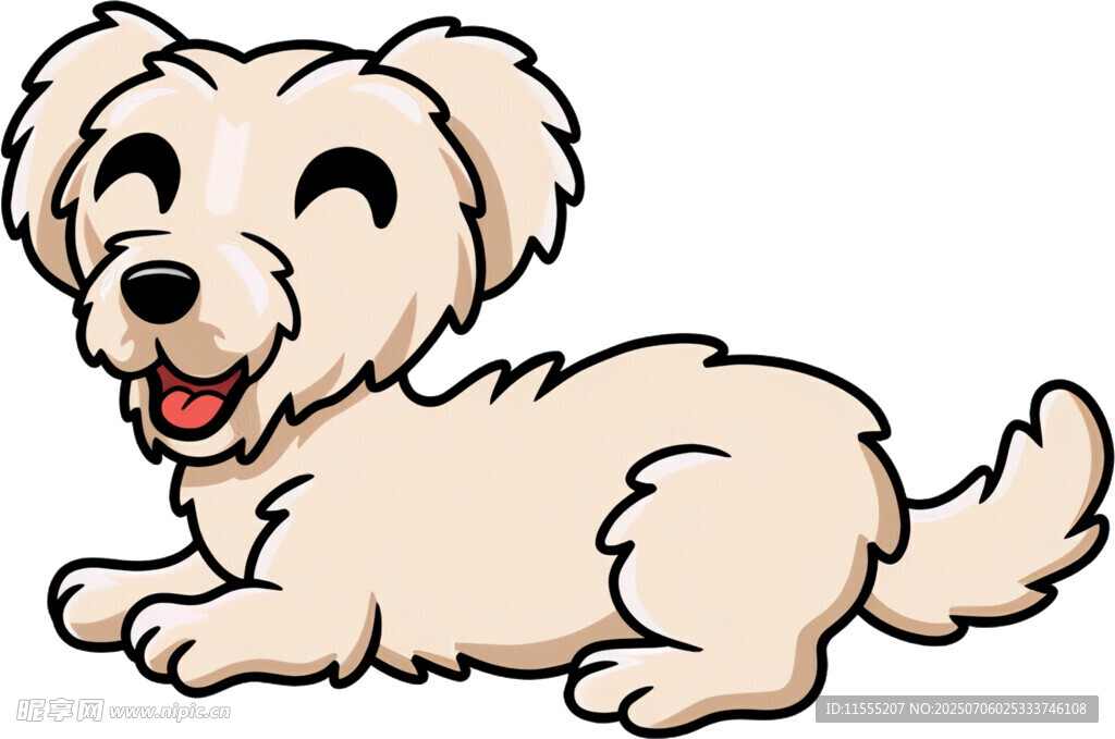 趴着的可爱小狗