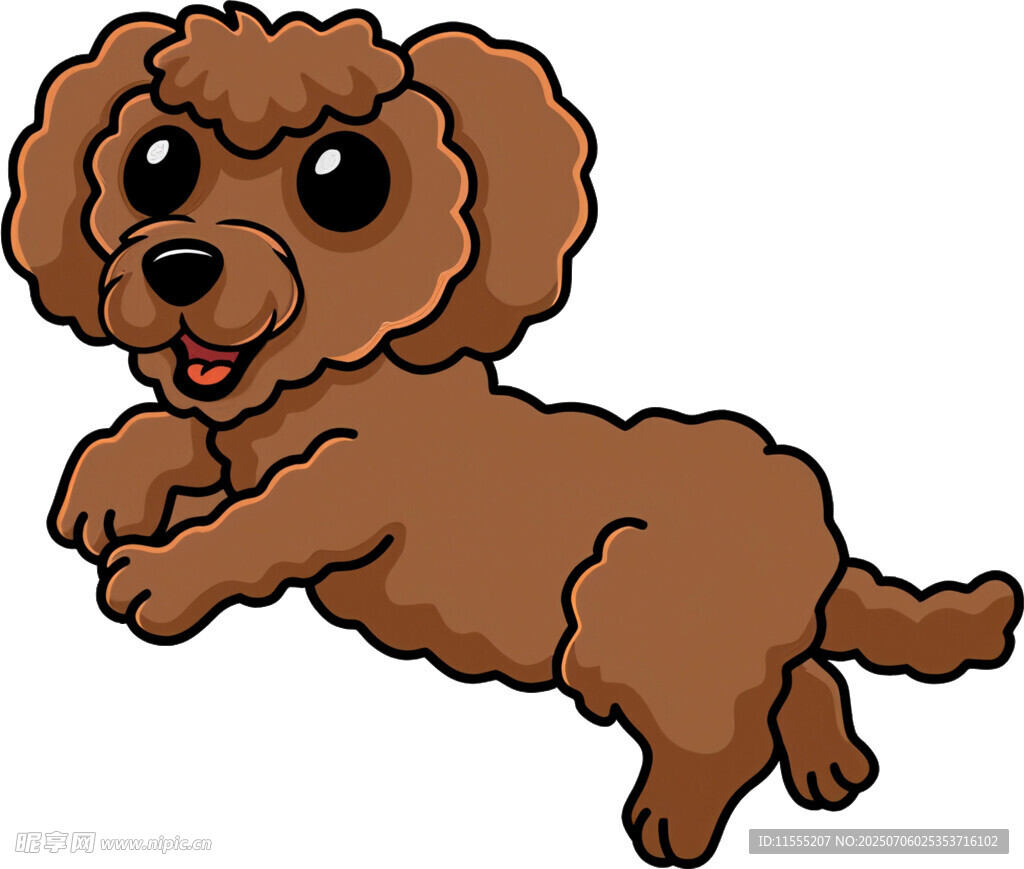跳跃的棕色泰迪犬