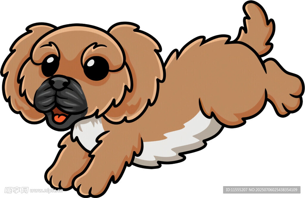 跳跃的可爱小狗