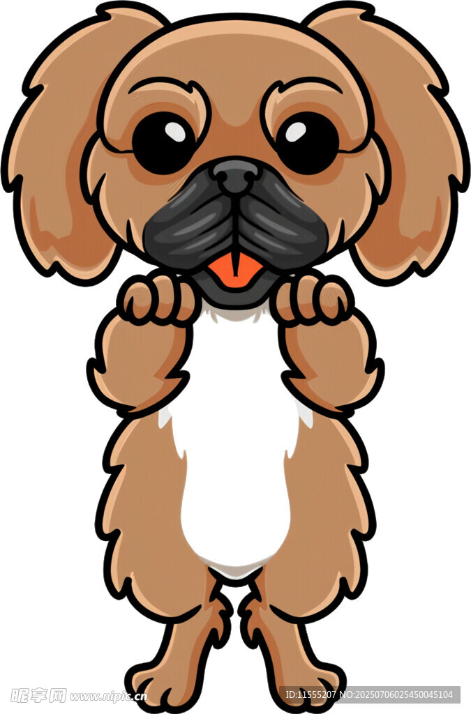 可爱站立小狗卡通形象