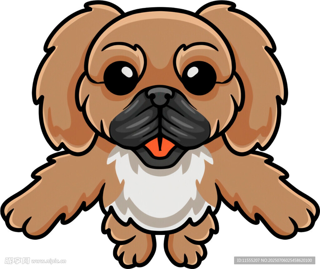 可爱小狗张开双臂