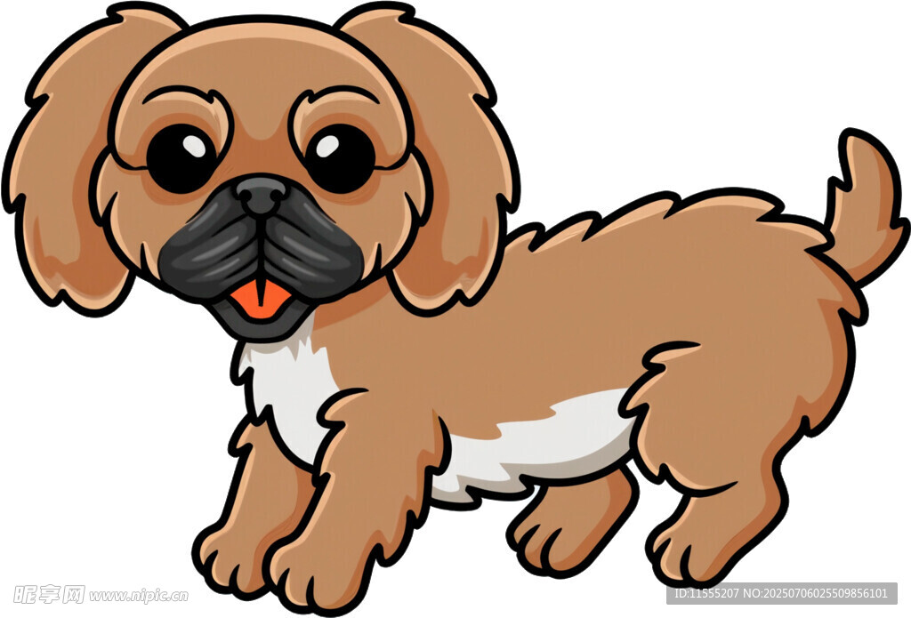 可爱棕色小狗卡通形象