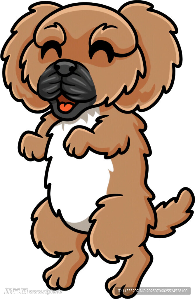 可爱小狗站立卖萌