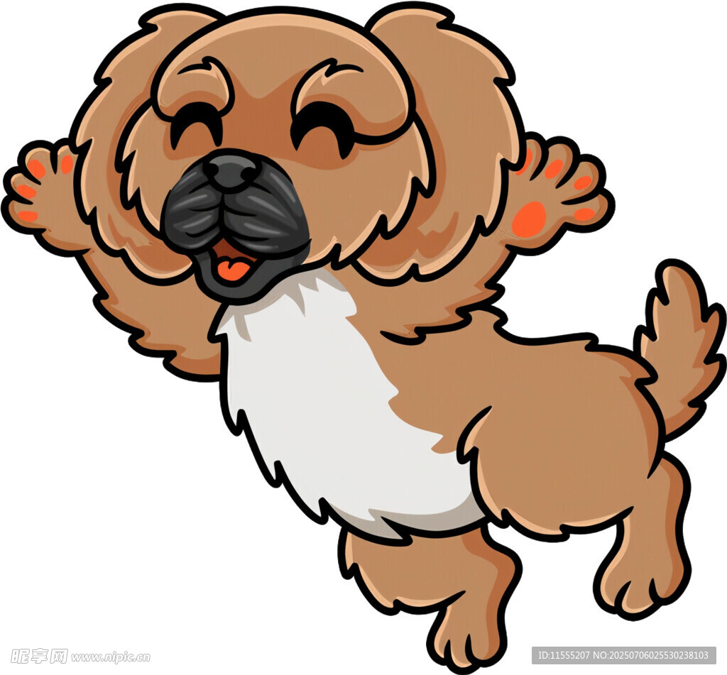 可爱小狗欢快舞动