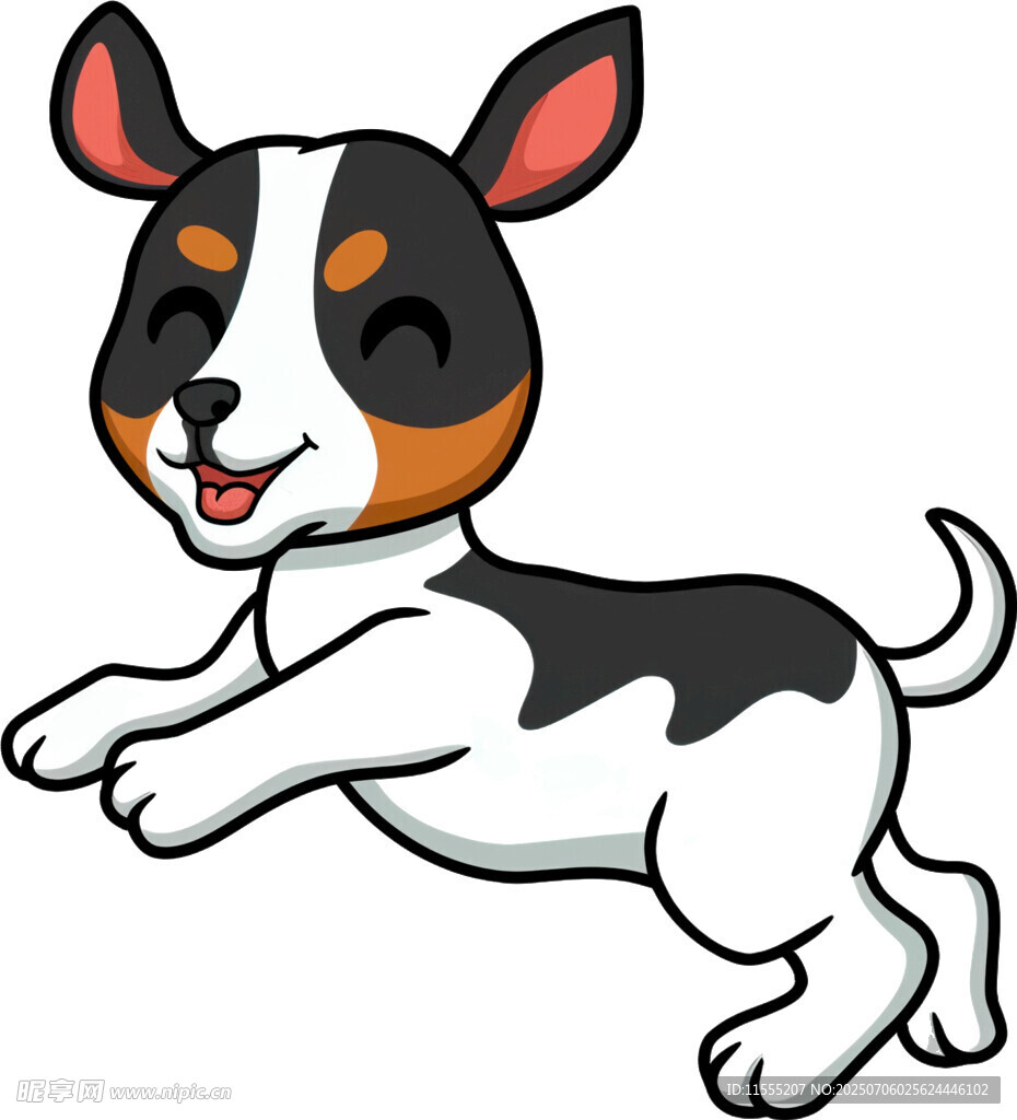 跳跃的可爱小狗