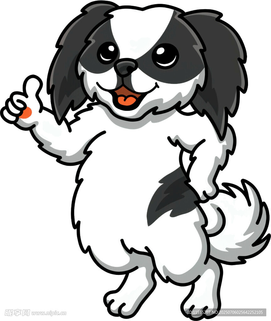 可爱小狗竖大拇指