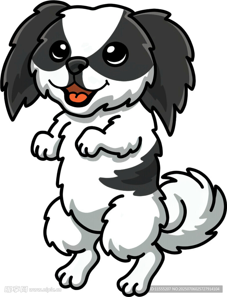 可爱站立小狗卡通形象