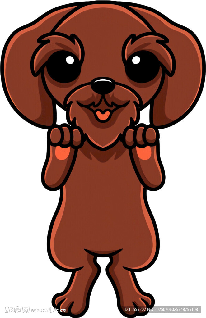 可爱小狗比耶卖萌