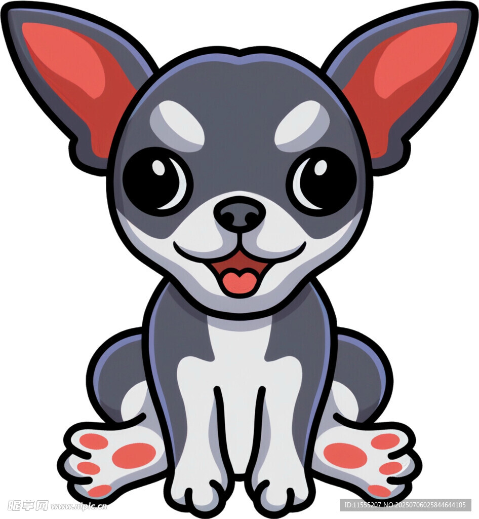 可爱吉娃娃小狗卡通形象