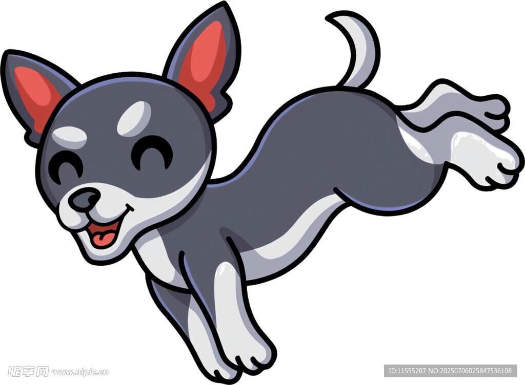 跳跃的可爱小狗