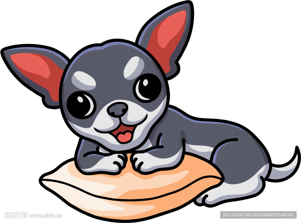 趴着的吉娃娃小狗