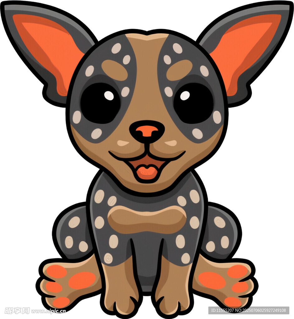 可爱斑点小狗卡通形象