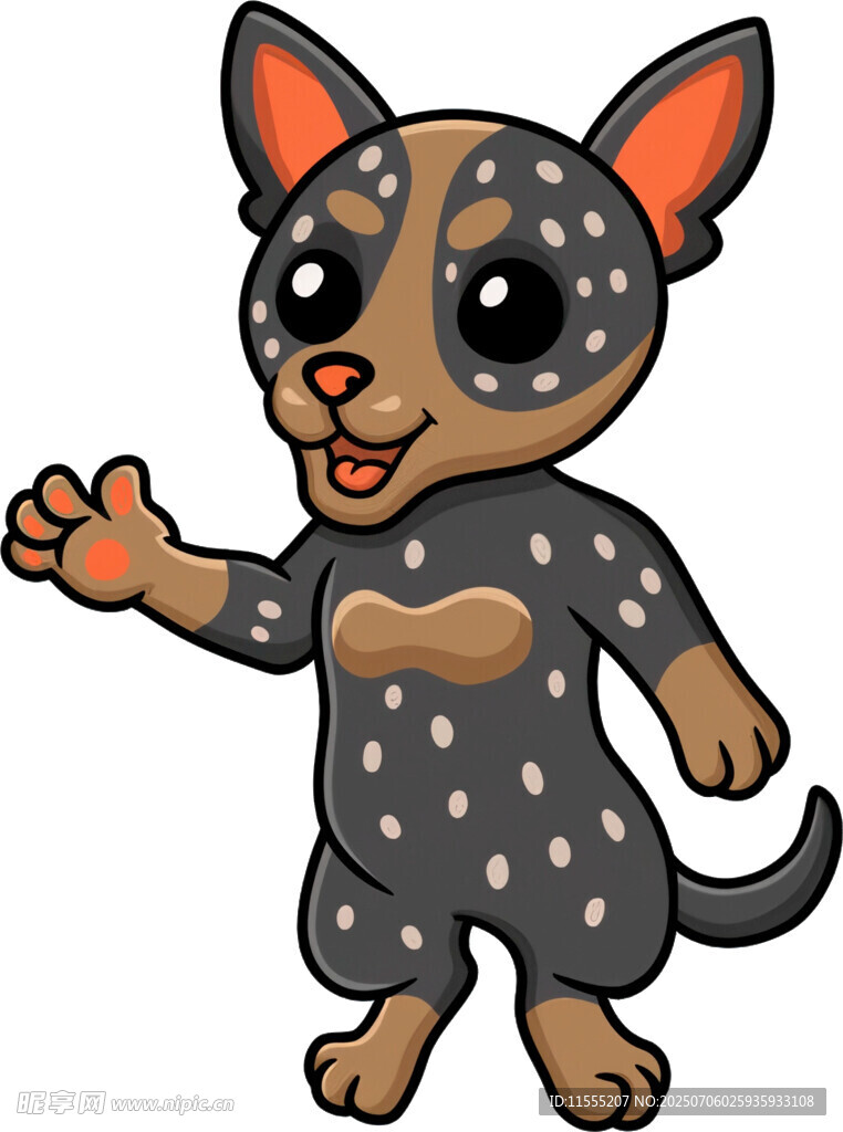 可爱斑点小狗卡通形象