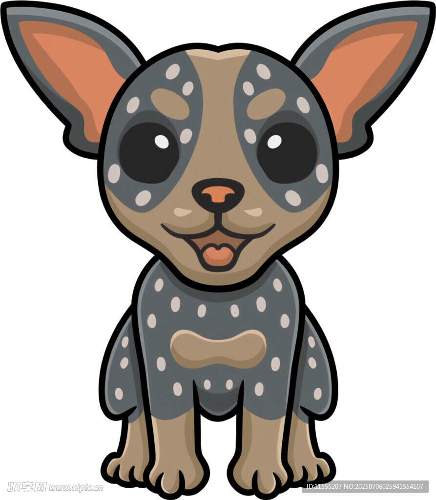 可爱斑点吉娃娃卡通形象