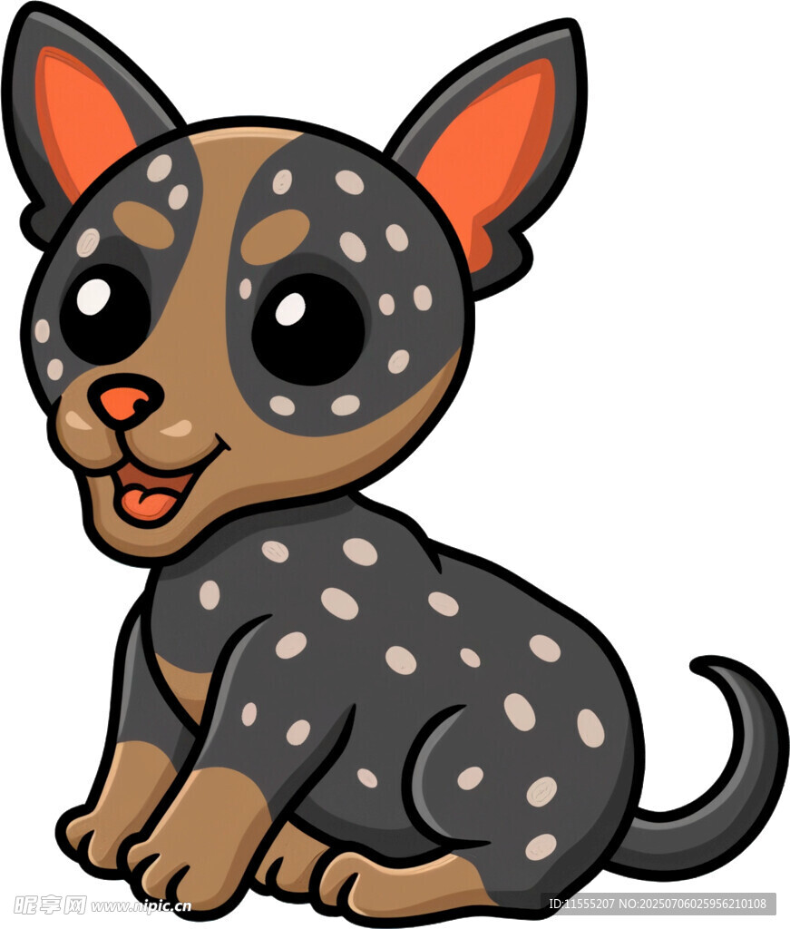 可爱斑点小狗卡通形象