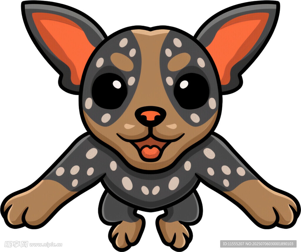 可爱斑点小狗卡通形象