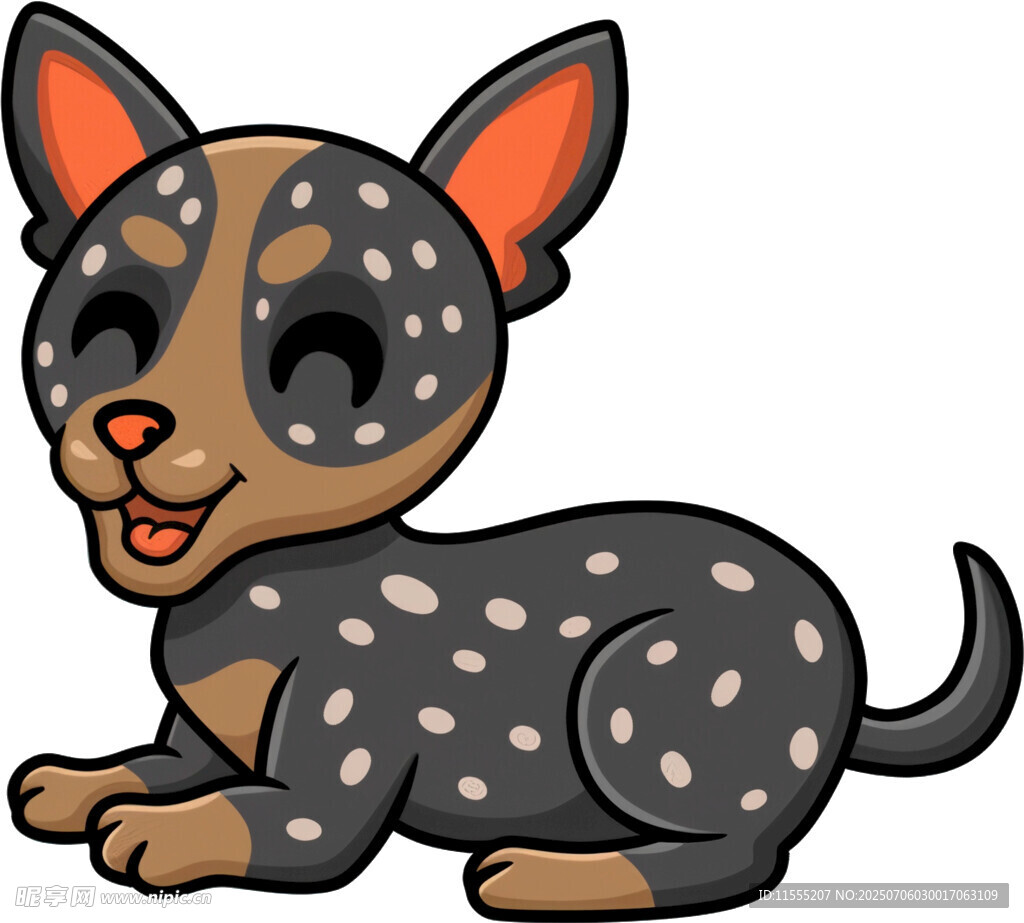 可爱斑点小狗卡通形象