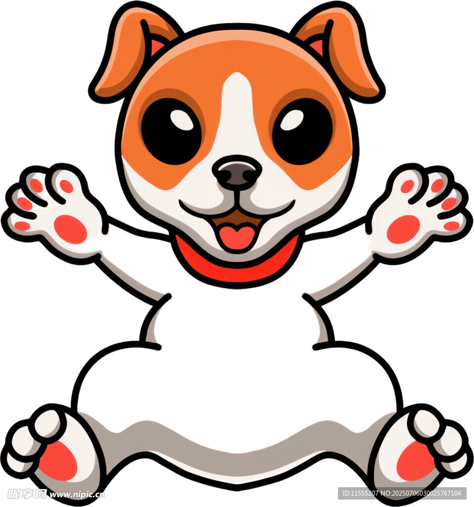 可爱小狗开心坐立