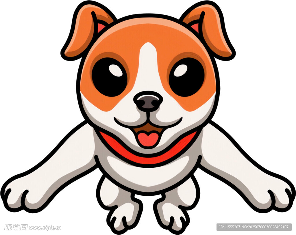 可爱跳跃小狗卡通形象