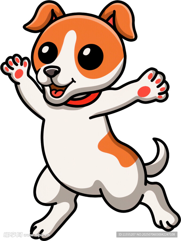 跳跃的可爱小狗