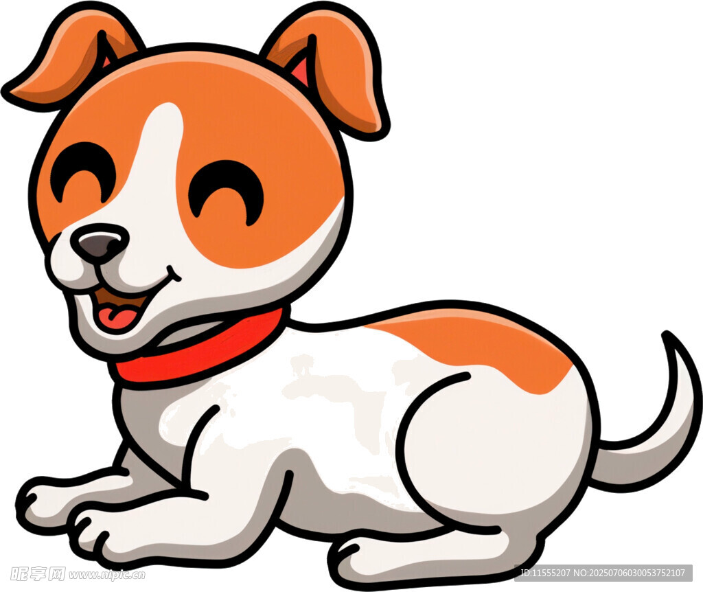 趴着的可爱小狗