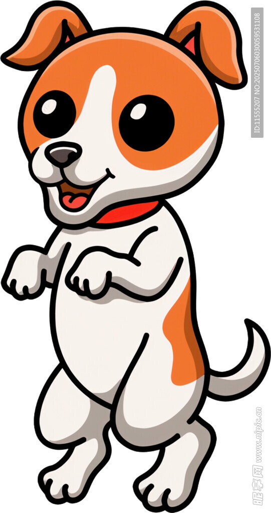 可爱小狗欢快跳跃