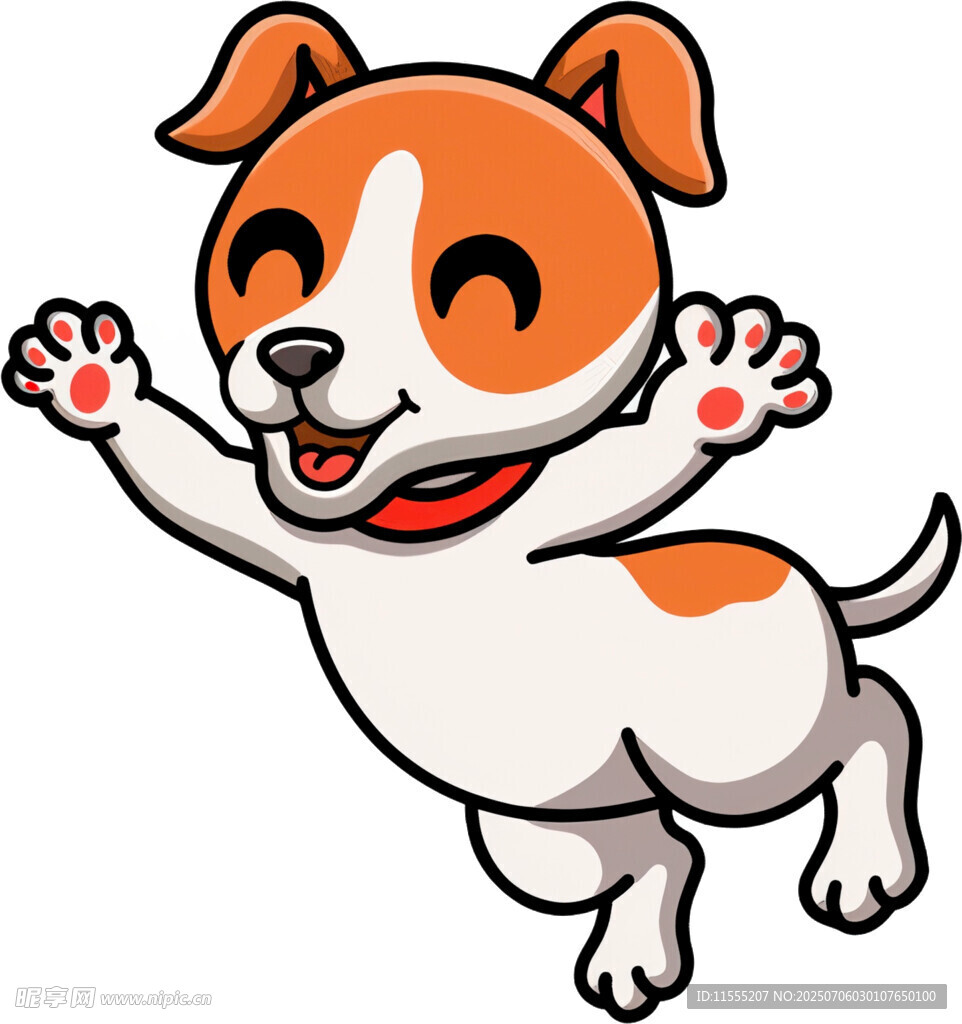 跳跃的可爱小狗