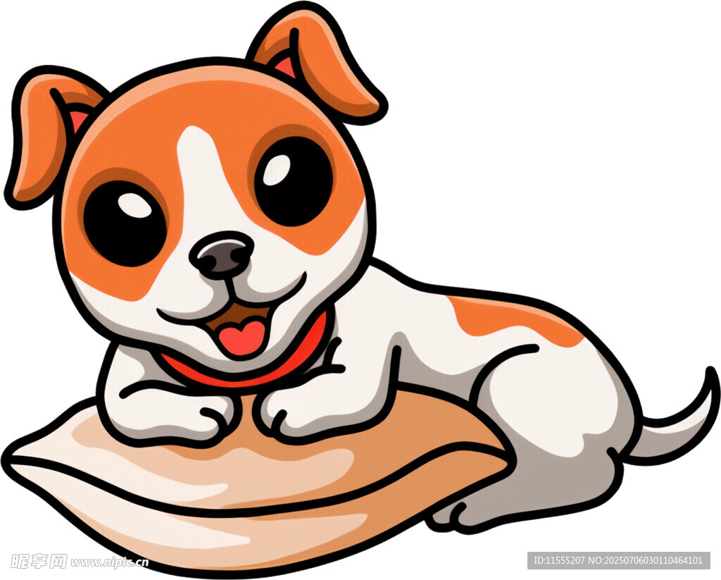 趴着的可爱小狗