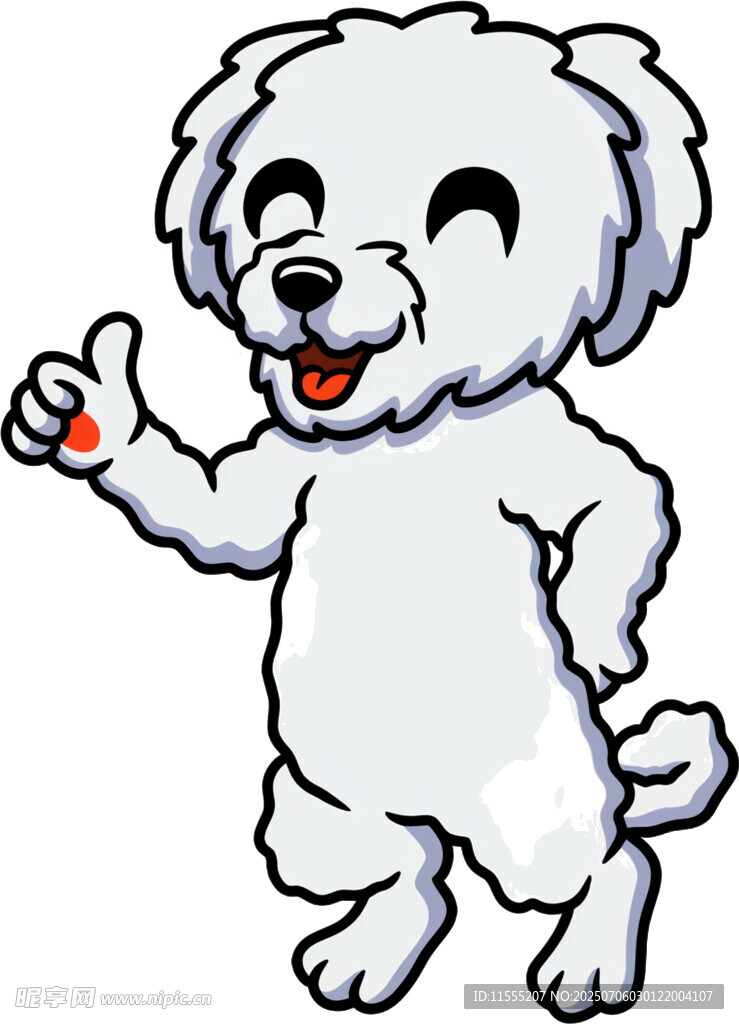 可爱小狗竖大拇指